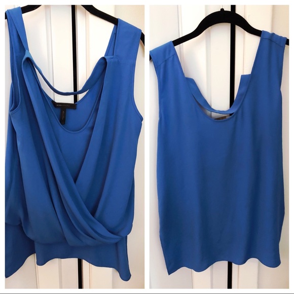 BCBG drape front short sleeve top, size xxs - Picture 1 of 4